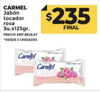 Supermayorista Vital Carmel jabón tocador rosa oferta