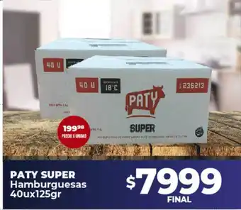 Supermayorista Vital Paty super hamburguesas oferta