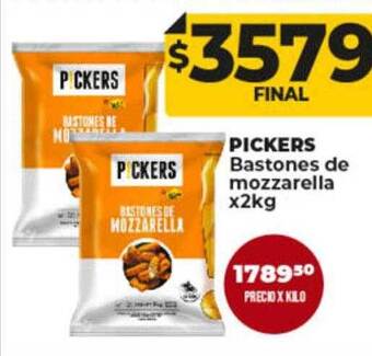 Supermayorista Vital Pickers bastones de mozzarella oferta