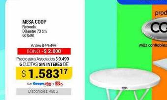 Cooperativa Obrera Mesa coop oferta