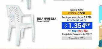 Cooperativa Obrera Silla marbella oferta