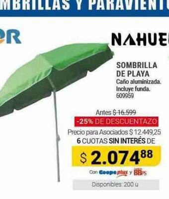 Cooperativa Obrera Sombrilla de playa oferta