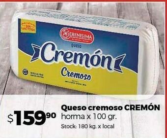 Disco Queso cremoso cremon 100g oferta
