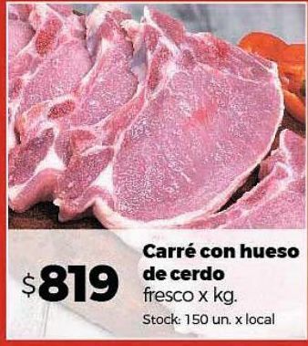 Disco Carré con hueso de cerdo fresco kg oferta