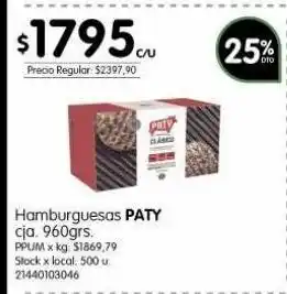 Jumbo Hamburguesas paty 960g ___ oferta