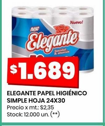 Changomas Elegante papel higiénico simple hoja 24x30 oferta