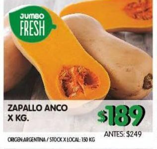 Jumbo Zapallo anco x kg oferta