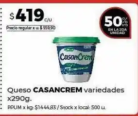 Disco Queso casancrem 290g oferta