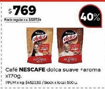 Disco Café nescafé dolca suave +aroma 170g oferta