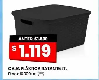 Changomas Caja plástica ratan 15 lt. oferta