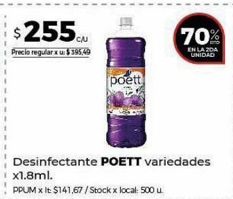 Disco Desinfectante poett 1.8lt oferta