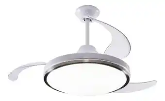 Frávega Ventilador de techo peabody pe-vtr42 blanco con 3 palas color transparente de acrílico oferta