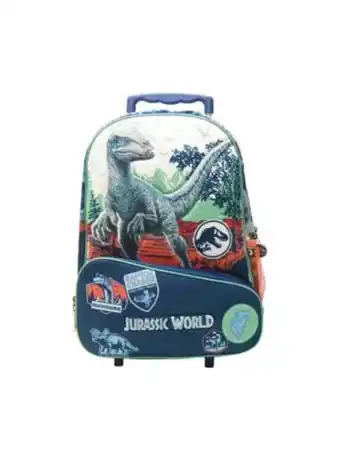 El Mundo del Juguete Mochila escolar carro 16" jurassic blue line oferta