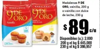 Cooperativa Obrera 9 De Oro Madalenas 200g oferta