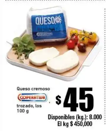 Cooperativa Obrera Coperrtiva Queso cremoso 100g oferta