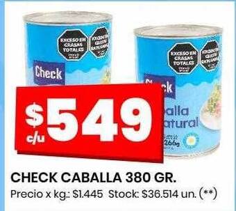 Changomas Check caballa oferta