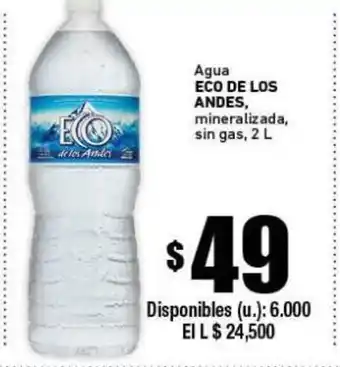 Cooperativa Obrera Eco de Los Andes, Agua 2L oferta