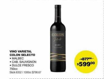 Atomo Conviene Vino varietal colon selecto oferta