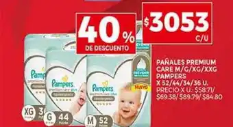 Supermercados DIA Pañales premium care pampers oferta