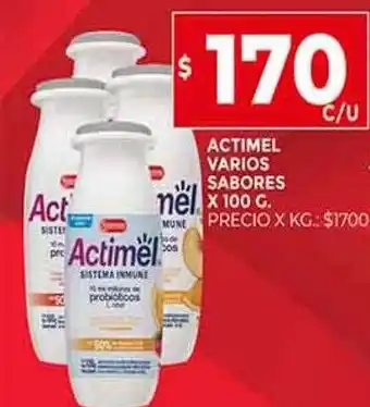 Supermercados DIA Actimel varios sabores oferta