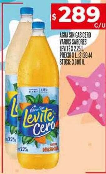 Supermercados DIA Agua sin gas cero varios sabores levite oferta