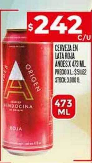 Supermercados DIA Cerveza en lata roja andes oferta