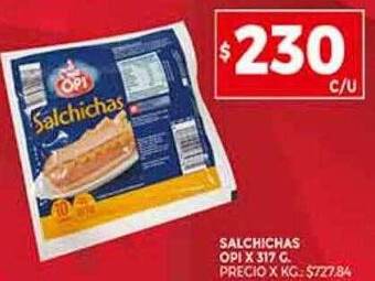 Supermercados DIA Salchichas opi oferta