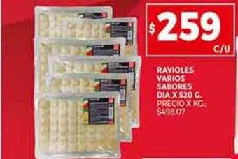 Supermercados DIA Ravioles varios sabores dia oferta