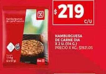 Supermercados DIA Hamburguesa de carne dia oferta