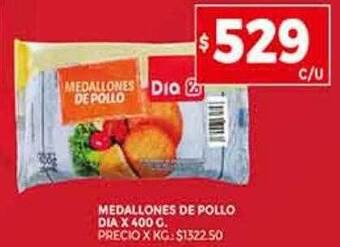 Supermercados DIA Medallones de pollo dia oferta