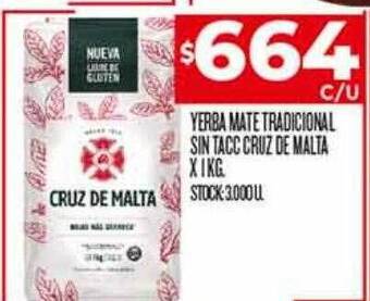 Supermercados DIA Yerba mate tradicional sin tacc cruz de malta oferta
