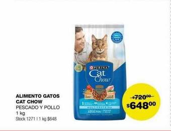 Atomo Conviene Alimento gatos cat chow pescado y pollo oferta