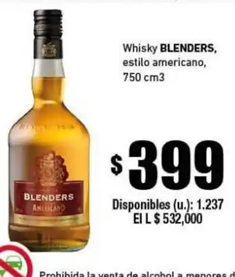 Cooperativa Obrera Blenders, Whisky 750 cm3 oferta