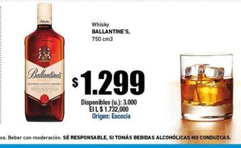 Cooperativa Obrera Ballantine's Whisky 750 cm3 oferta