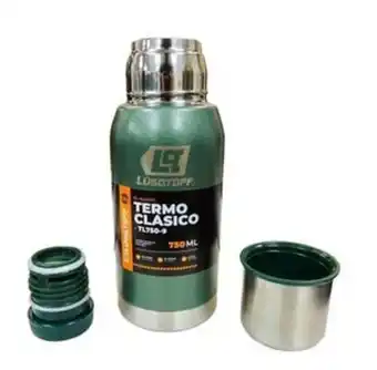 Frávega Termo con tapon cebador 750ml lusqtoff tl750 inox frio calor oferta