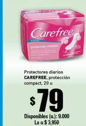 Cooperativa Obrera Carefree Protectores diarios, Protección compact 20 u oferta