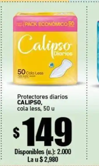 Calipso Protectores diarios cola less 50 u