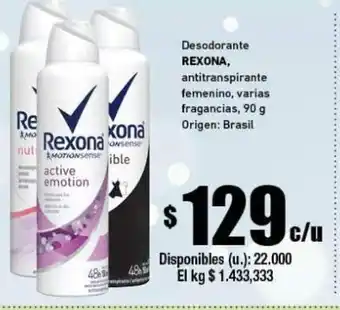Cooperativa Obrera Rexona Desodorante 90g oferta