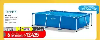 La Anonima Intex pileta estructural lona 300x200x75cm oferta