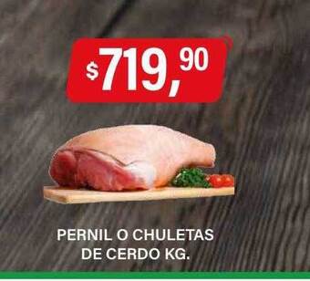 Supermercados Damesco Pernil o chuletas de cerdo kg oferta