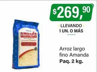 Supermercados Damesco Arroz largo fino amanda oferta