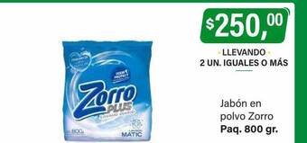 Supermercados Damesco Jabón en polvo zorro oferta