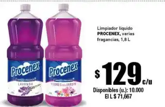 Cooperativa Obrera Procenex, Limpiador liquido varias fragancias, 1.8 L oferta