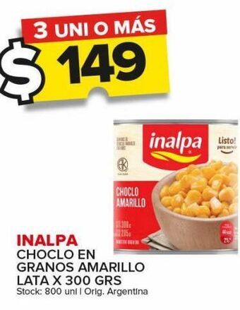 Carrefour Maxi Choclo en granos inalpa amarillo lata x 300g oferta