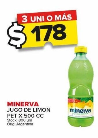 Carrefour Maxi Jugo de limón minerva 500cc oferta