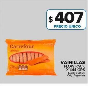 Carrefour Maxi Vainillas flow pack x 444g oferta