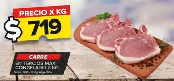 Carrefour Maxi Carré en tercios maxi congelado x kg oferta