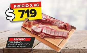 Carrefour Maxi Pechito tira mitad congelado x kg oferta