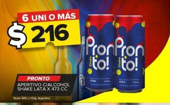 Carrefour Maxi Aperitivo pronto c/alcohol shake lata 473cc oferta