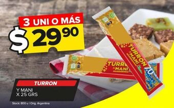 Carrefour Maxi Turrón y maní 25g oferta